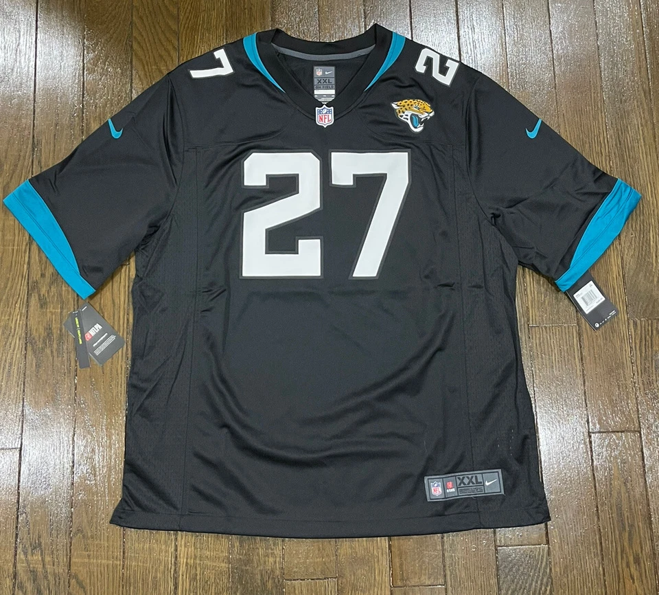 Men’s Nike Jacksonville Jaguars Leonard Fournette Game Jersey Black Size 2XL