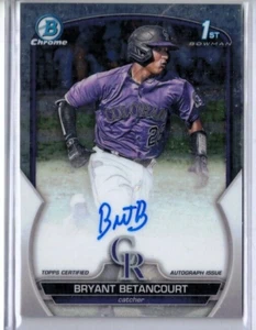 2023 Bowman Chrome Bryant Betancourt 1st Auto CPA-BB Rockies🔥 - Bild 1 von 2