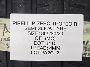 Pirelli P-Zero Trofeo R 305 30 20 DOT 3415 MC 4MM (KEINE REPARATUR) - Bild 1 von 8