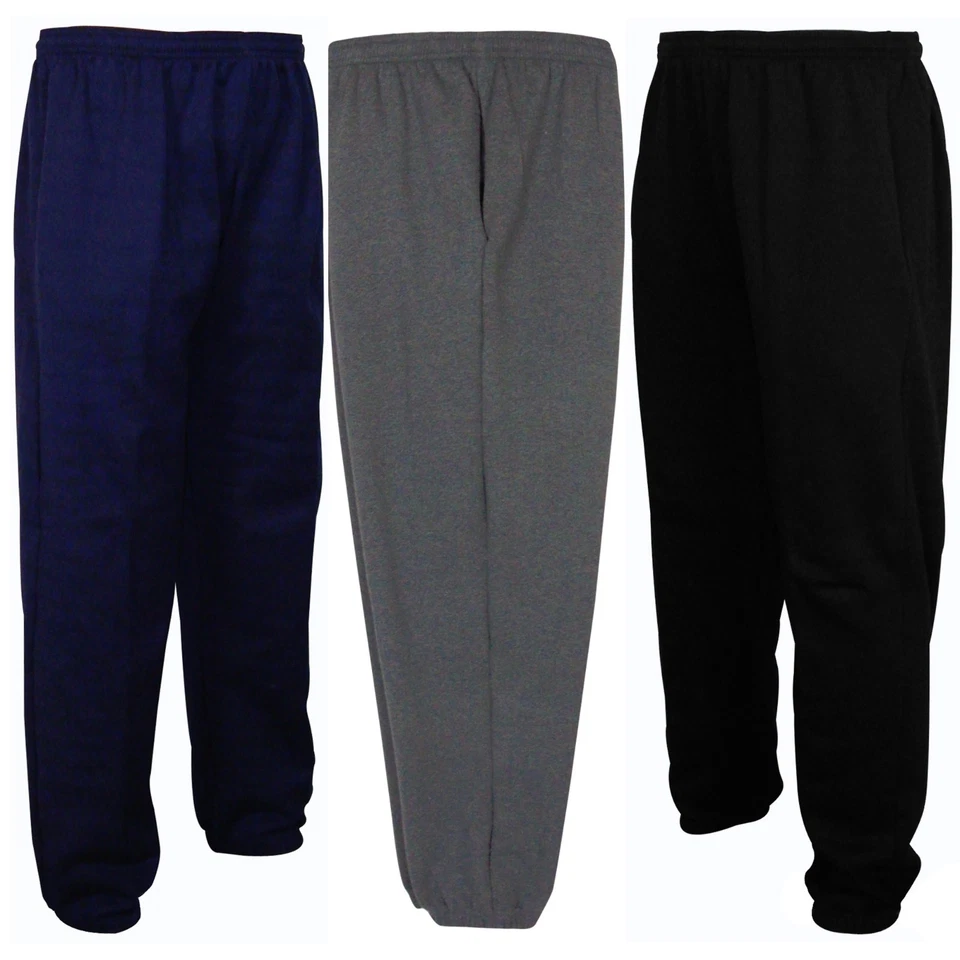 Big Plus Sizes Fleece Joggers Jogging Tracksuit Bottoms Trousers Jog Pants - Image 1 of 4