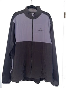 Pebble Beach Performance Zip Up Mens XXL 2XL Jacket Grey Gray Black - Picture 1 of 10