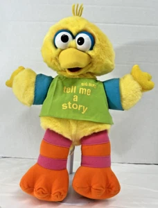 Vintage 90s Tell Me A Story BIG BIRD Sesame Street Stuffed Animal Plush 16" 1993 - Picture 1 of 11