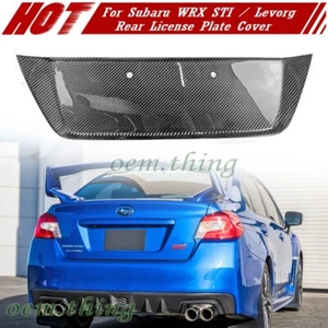 Fit FOR 15-21 Subarx WRX STI Sedan Rear License Plate Frame Carbon Cover Trim - Bild 1 von 4