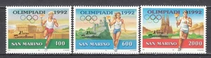 SAN MARINO 1992 Preolimpica (verso Barcellona) cmpl 3 v. ** - Foto 1 di 1