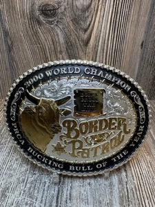 Montana Silversmiths 2000 World Champion Bucking Bull Border Patrol Belt Buckle - Picture 1 of 5