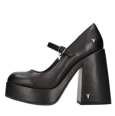 KISSES LEATHER Décolleté WINDSOR SMITH Donna Nero Amv01_wind - Immagine 1 di 4