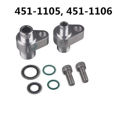 For Denso 10S17F & 10S20F Engine 451-1105 AC Compressor Adapter Fittings＋O-rings - Image 1 of 4