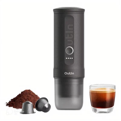 Macchina da caffé portatile Outin Nano - capsule Nespresso o caffè macinato