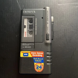 Vintage AIWA TP M140 Dictation Device Micro Mini Cassette Recorder with tape  - Picture 1 of 9