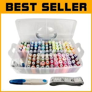Colorful 100 Colors Sewing Thread Kit with Storage - Picture 1 of 7