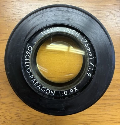 Ilex Oscillo-Paragon 3" (75mm) f/1.9 Lens Vintage High-Speed Industrial / Scient - Image 1 of 4