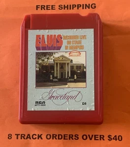 Elvis Graceland Quadraphonic 8 track tape tested Quad Recorded Live In Memphis - Imagen 1 de 3
