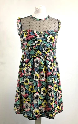 Red Valentino silk floral sleeveless summer dress small *needs repair K3 - Image 1 of 4