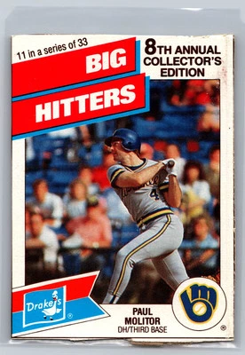 1988 Drake's Big Hitters / Super Pitchers #11 Paul Molitor (B) - Image 1 of 2