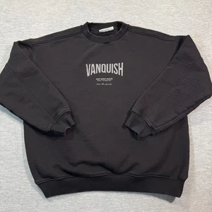 Sudadera Vanquish Hombre M Negra Cuello Redondo Peso Pesado Logo Gimnasio Ropa de Calle - Imagen 1 de 7