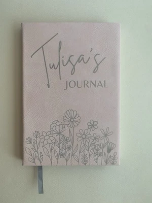 Leather Journal 8x6 200 Page Custom Laser Engraved Personalized Gift For her - Image 1 of 4