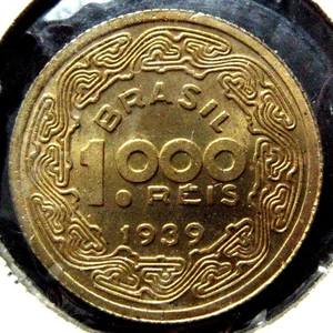 BRAZIL - 1000 REIS 1939 UNC KM# 550 - Picture 1 of 2