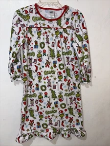 Dr Seuss Cómo el Grinch Robó Camisón de Navidad Niñas Estampado de 10 Personajes - Imagen 1 de 8
