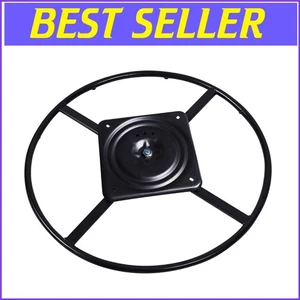 Durable 360° Swivel Chair Base Replacement with 10" Square Plate, Black - Picture 1 of 9