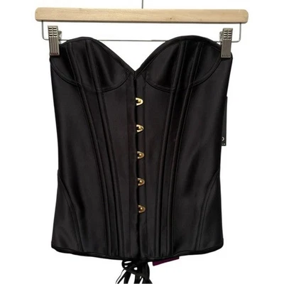 Agent Provocateur Penelope V neck Lace Up Back Corset Black Size XS NEW - Image 1 of 4