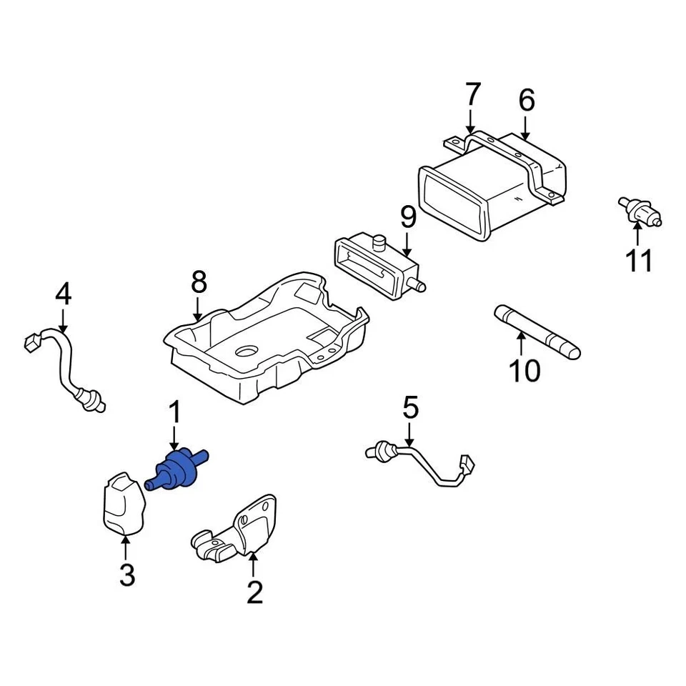 For Hyundai Sonata 1999-2005 Hyundai 2891022040 Vapor Canister Purge Solenoid Foto 1 de 4