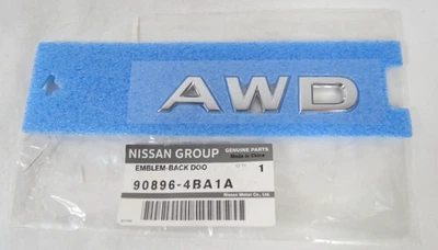 Nissan Rogue 2014-2023 AWD emblema puerta levadiza trasera cromo insignia logotipo original OEM Foto 1 de 3