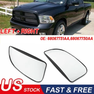 2pcs Rear View Tow Mirror Spotter lower Glass For Dodge Ram 1500 2500 3500 4500 - Imagen 1 de 10