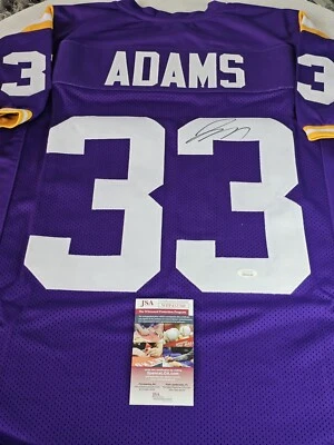 Jamal Adams Autographed/Signed Jersey JSA COA Purple Custom Jersey  - Image 1 of 4