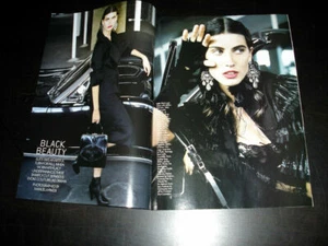 MICHELLE ALVES 6-Page Fashion EDITORIAL 'Black Beauty' ELLE US August 2005 - Picture 1 of 3