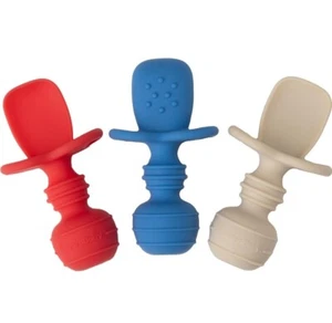 Upward Baby 3er Pack Silikon Fütterlöffel mit Anti-Erstickungs-Barriere - Bild 1 von 4