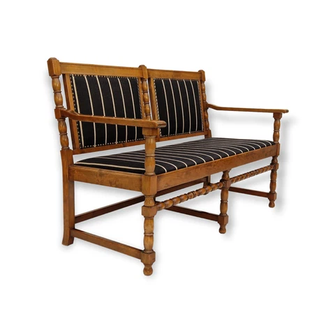 1950s, Scandinavian bench-sofa, ash wood, wool, original condition Cover