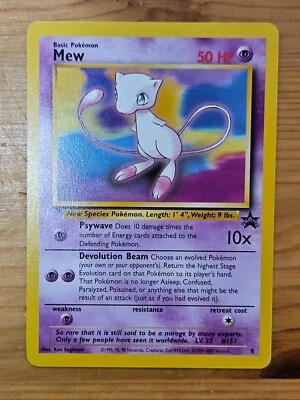 Pokemon TCG Mew #8 Black Star Promo Rare Vintage LP/NM WOTC. - Image 1 of 2