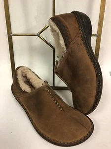 UGG Australia Mocasín de Piel de Cuero Marrón Aceite Zapatos Planos Para Mujer Talla 6 En Buen estado - Imagen 1 de 6