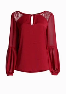 Guess BLUSE Gr. S 34 36 rot - Bild 1 von 4