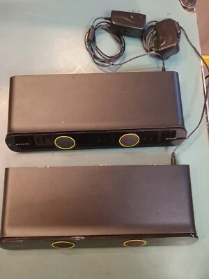 LOT OF 2 Belkin SOHO KVM Switch F1DS102L With Audio/Cables - Image 1 of 4