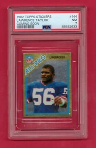 1982 Topps Sticker 144 Lawrence Taylor Rookie Giants LOW POP PSA 7 NM Football - Bild 1 von 2