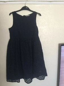Espirit Navy blue flower patterned dress for Girls Size M 152/158cms - Picture 1 of 2
