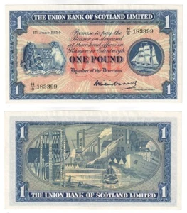 Union Bank of Scotland Ltd £1 Banknote (1954) BYB ref: SC904b - UNC - Picture 1 of 3