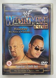 WWF WrestleMania 17 DVD (2 Disc Set) X-Seven WWE RARE Silver Vision