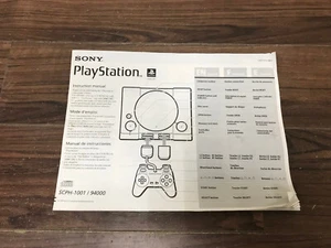 Original Sony Playstation 1 PS1 Console Manual SCPH-1001 94000 Instruction Book - Picture 1 of 9