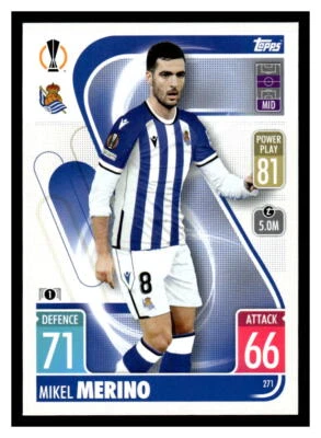2021 Topps Match Attax UEFA Champions and Europa League  #271 Mikel Merino - Image 1 of 2