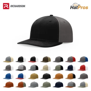 Nuevo Richardson 312 Sombrero de Camionero Sarga Espalda Sin Malla Snapback Gorra Ajustable OSFM - Imagen 1 de 100