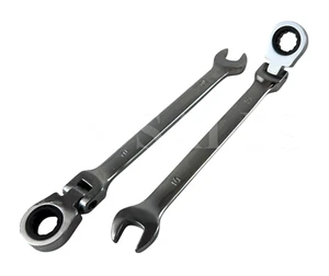 (Qty:2) 10mm Ratchet Wrench Flex Head Ratcheting Combination Wrench Metric - Picture 1 of 2