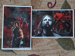LOT TWO WALKING DEAD TWD POSTERS DARRYL DIXON RICK GLENN ZOMBIES - Picture 1 of 3