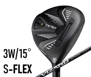 HONMA MENS TOUR WORLD TW757 FAIRWAY WOOD 3W LOFT 15 VIZARD GRAPHITE S-FLEX FW - Picture 1 of 9