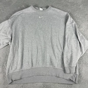 Vintage Nike Crewneck Sweatshirt Mens Medium Grey Pullover Crew Neck Long Sleeve - Picture 1 of 15