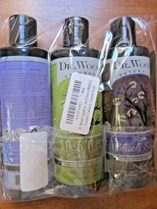 Black Shea Soap, 3 scents of Dr. Woods Black Shea Raw black, Lavender & Tee tree - Picture 1 of 3