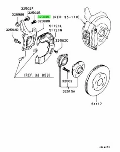 Achsschenkel, LH für: Mitsubishi Lancer Evo 5 6 CP9A - Bild 1 von 1