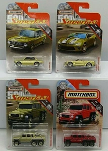 2019 MATCHBOX SUPERFAST GOLD, 50 ANIVERSARIO, MERCEDES, BMW, CAMARO LOTE DE 4 - Imagen 1 de 9