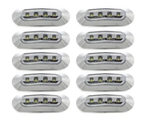 10x Luci di Posizione Lampada Contorno 4-LED 24V Bianco per Man Scania Volvo DAF - Bild 1 von 4